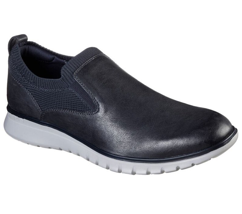 Skechers Herr Marinblå/Grå Slip On - Neo-Casual - Canby - Sverige (JTWFM-3146)